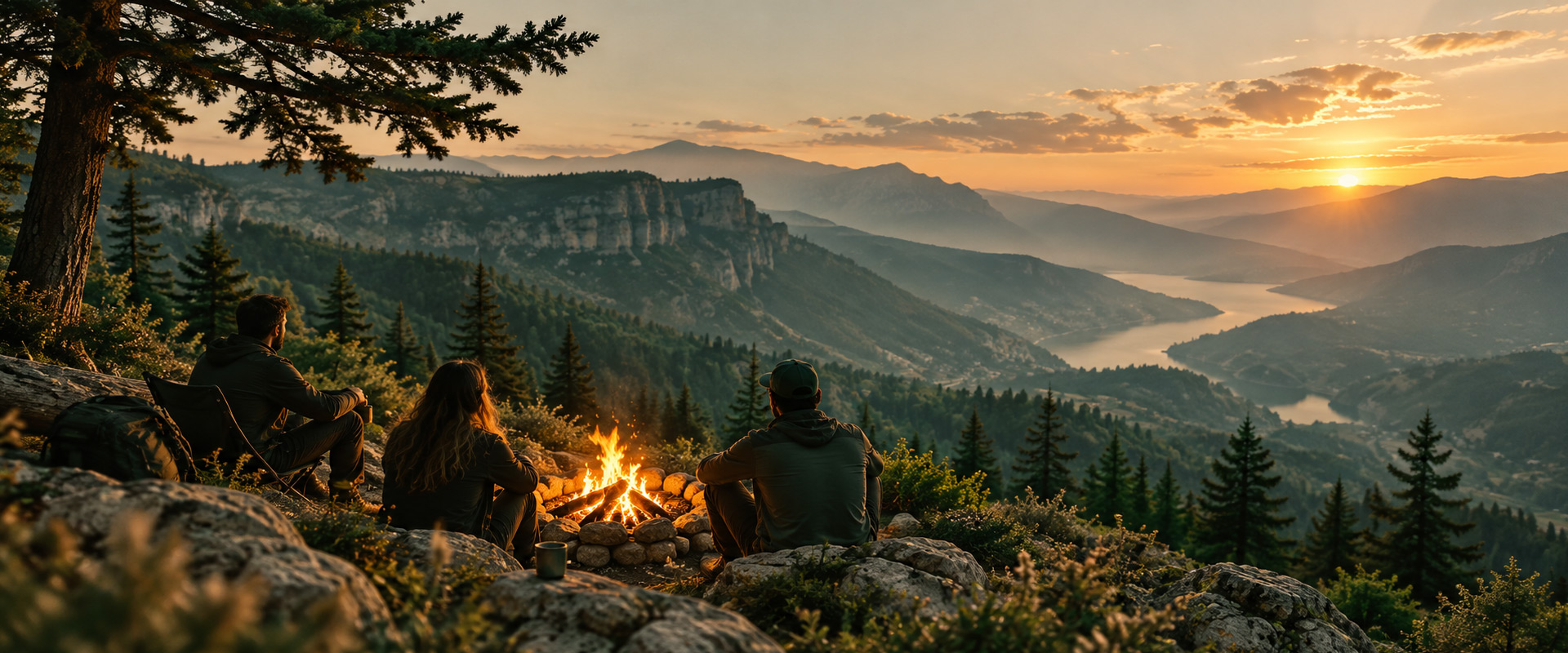 Campfire gathering in Lebanon